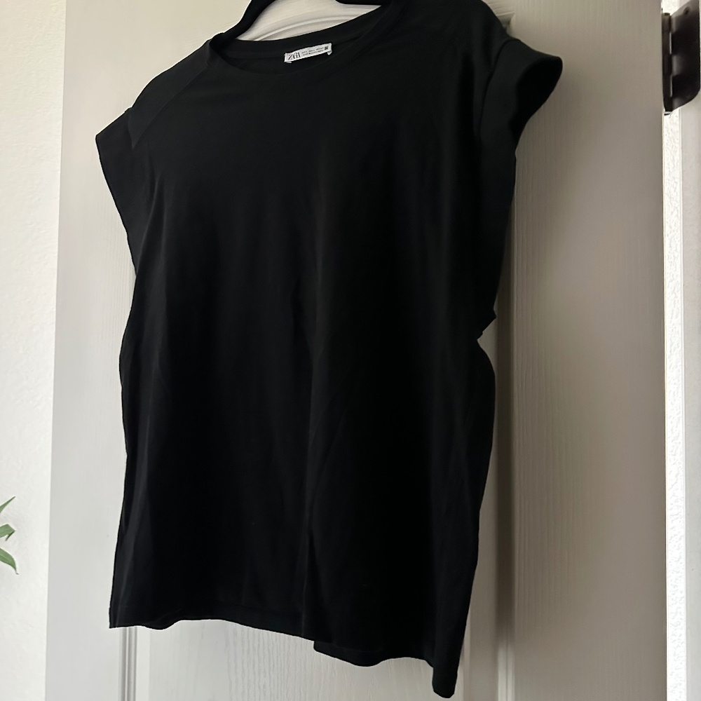 ZARA Sleeveless Black Top